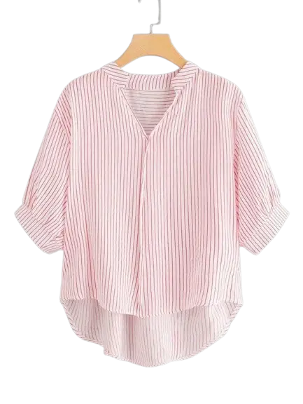 Women's Linen Cotton Button-Down Shirt Oversized Roll-Up Long Sleeve Blouse with Pocket - Image 2