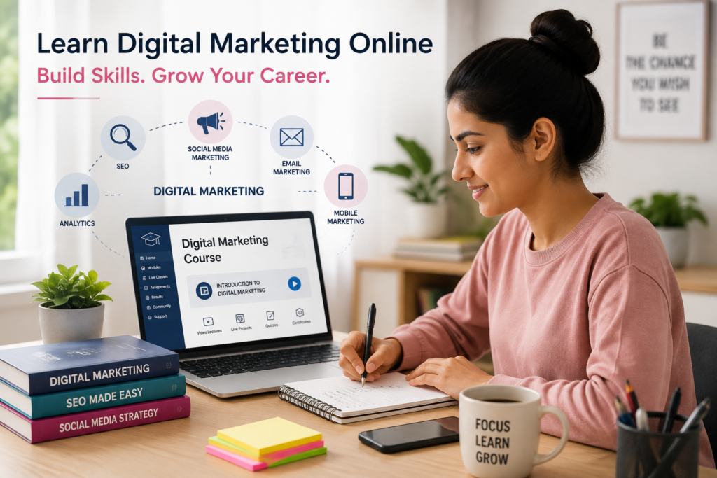 Best Online Digital Marketing Institutes in India for learning digital marketing online